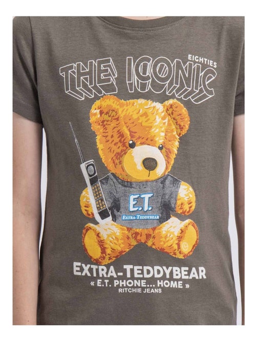 T-shirt col rond pur coton NEVERSO garçon - Kiabi