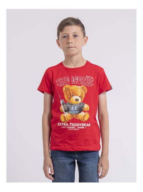 T-shirt col rond pur coton NEVERSO garçon - Kiabi