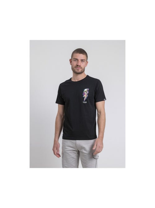 T-shirt col rond pur coton NIKISKULL - Kiabi