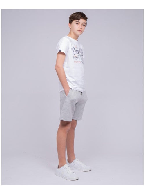 T-shirt col rond pur coton NILOMAN garçon - Kiabi