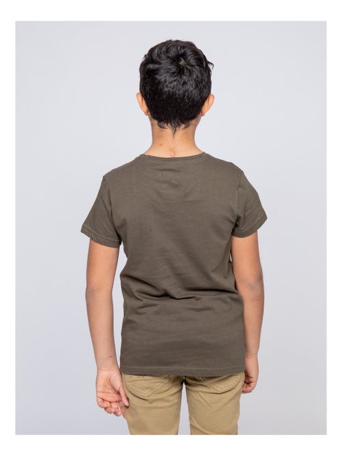 T-shirt col rond pur coton NILOMAN garçon - Kiabi