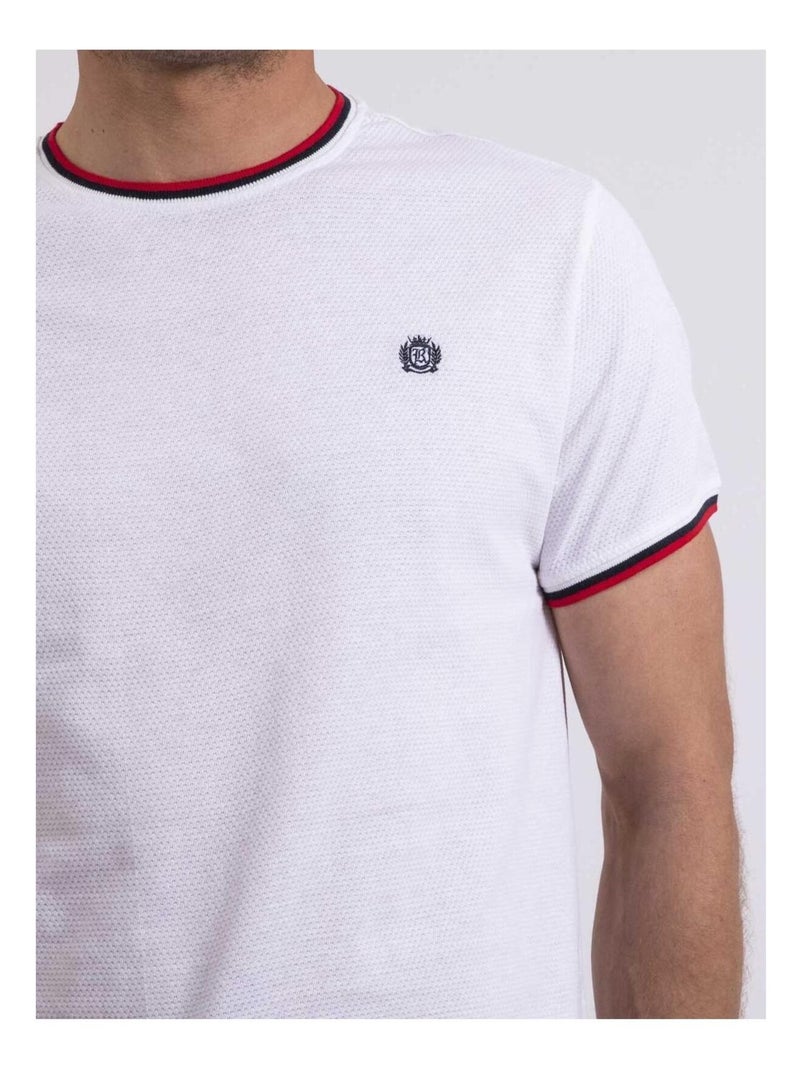 T-shirt col rond pur coton NILOTIN Blanc - Kiabi