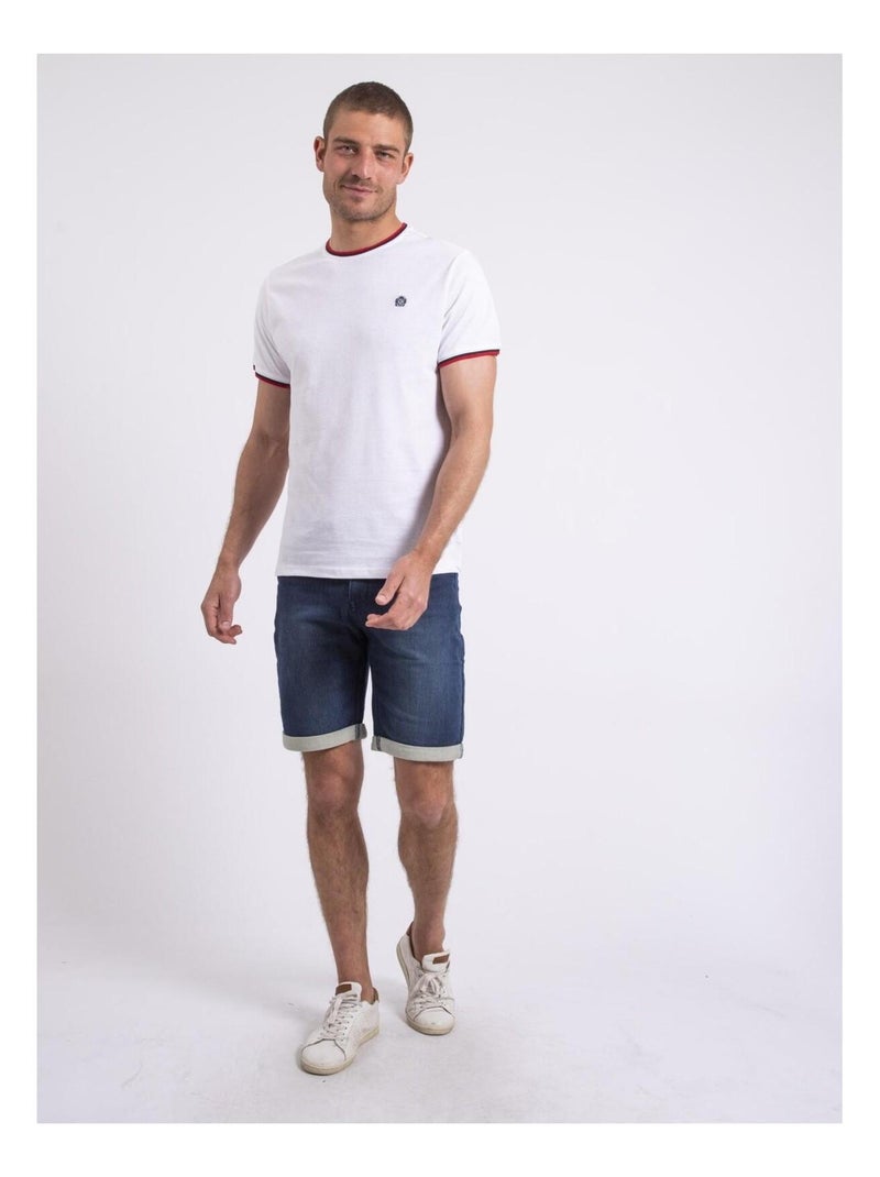 T-shirt col rond pur coton NILOTIN Blanc - Kiabi