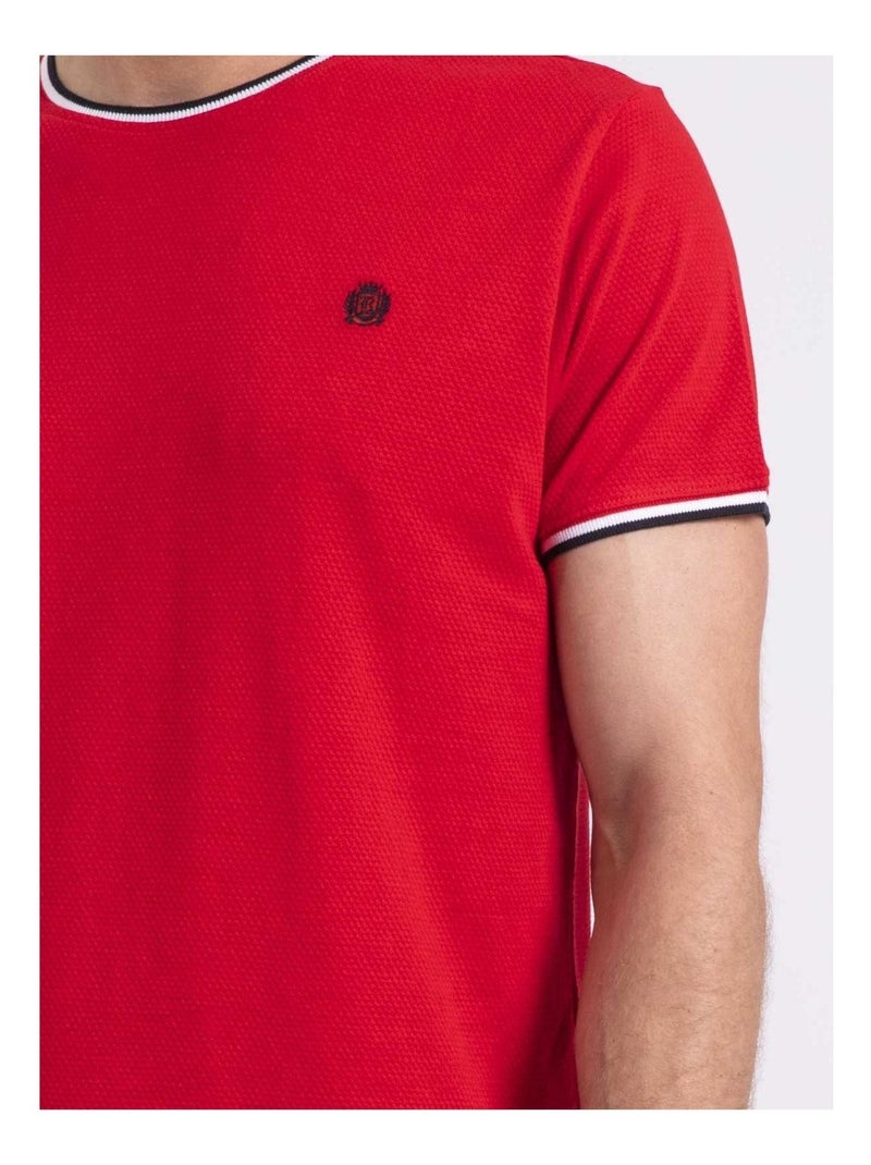 T-shirt col rond pur coton NILOTIN Rouge - Kiabi
