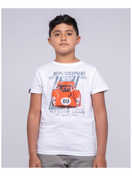 T-shirt col rond pur coton NITALI garçon - Kiabi