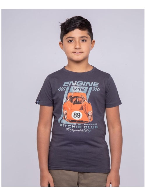 T-shirt col rond pur coton NITALI garçon - Kiabi