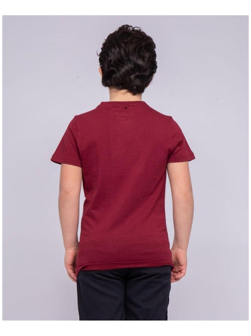 T-shirt col rond pur coton NOBELIX garçon - Kiabi