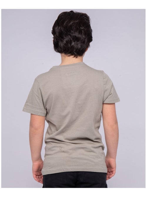 T-shirt col rond pur coton NOBELIX garçon - Kiabi