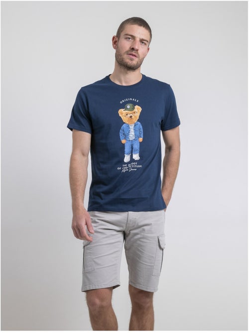 T-shirt col rond pur coton NOBENITO - Kiabi