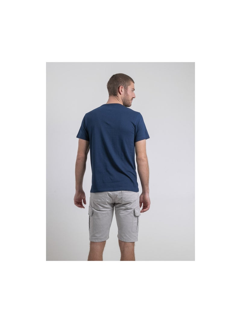 T-shirt col rond pur coton NOBENITO Bleu - Kiabi