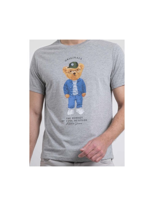 T-shirt col rond pur coton NOBENITO - Kiabi