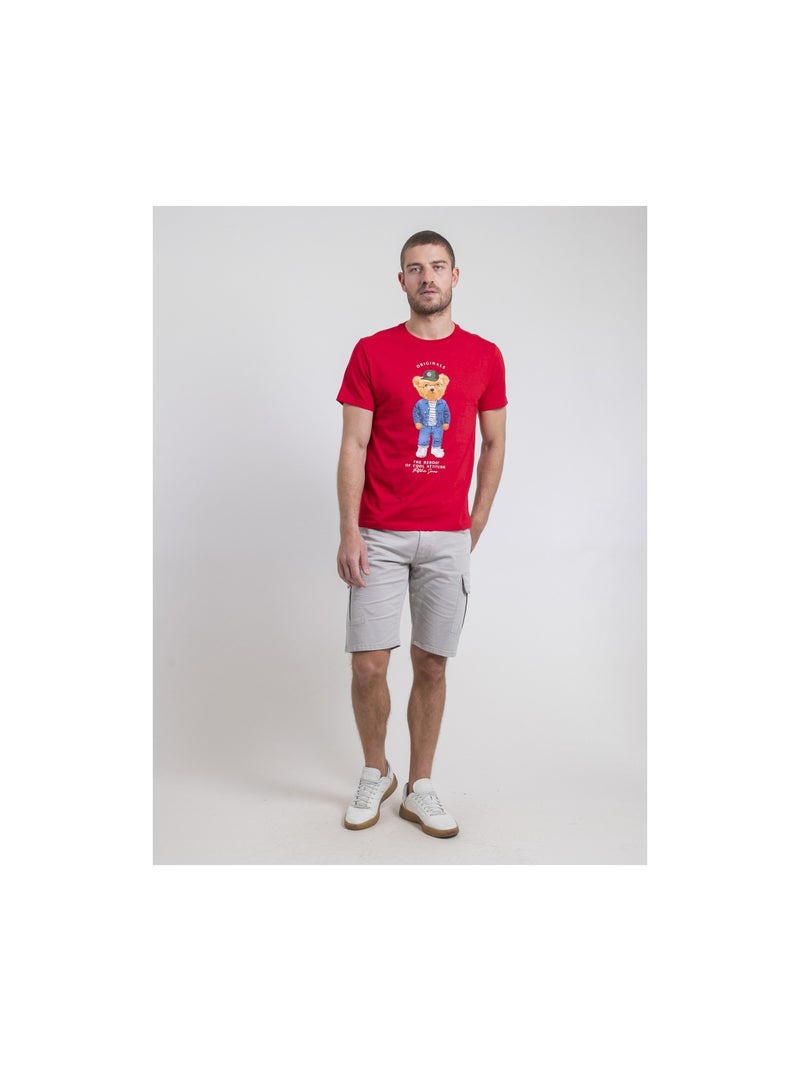 T-shirt col rond pur coton NOBENITO Rouge - Kiabi