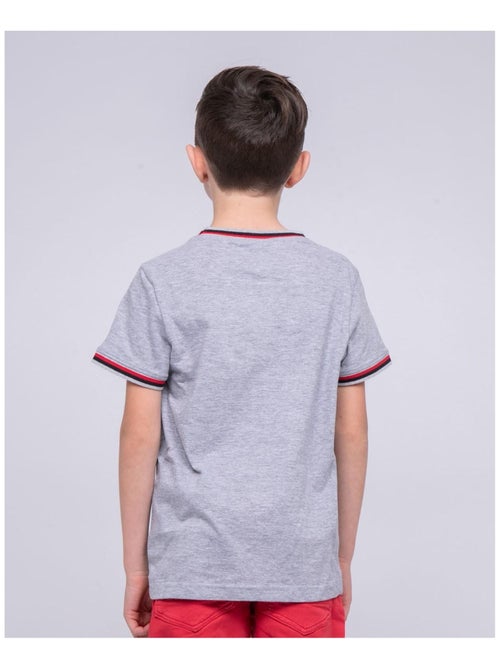 T-shirt col rond pur coton NOBIWONE garçon - Kiabi