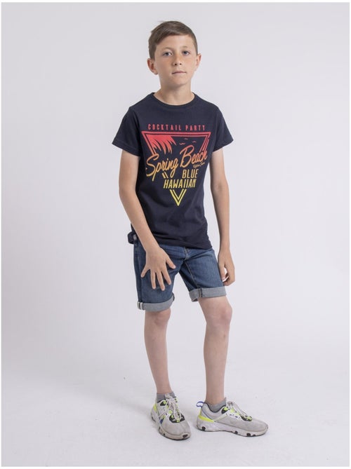 T-shirt col rond pur coton NOCLARK-J - Kiabi