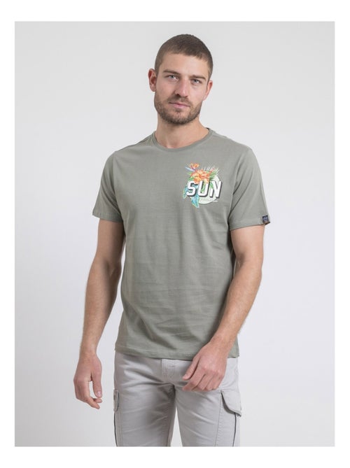 T-shirt col rond pur coton NOGOZO - Kiabi