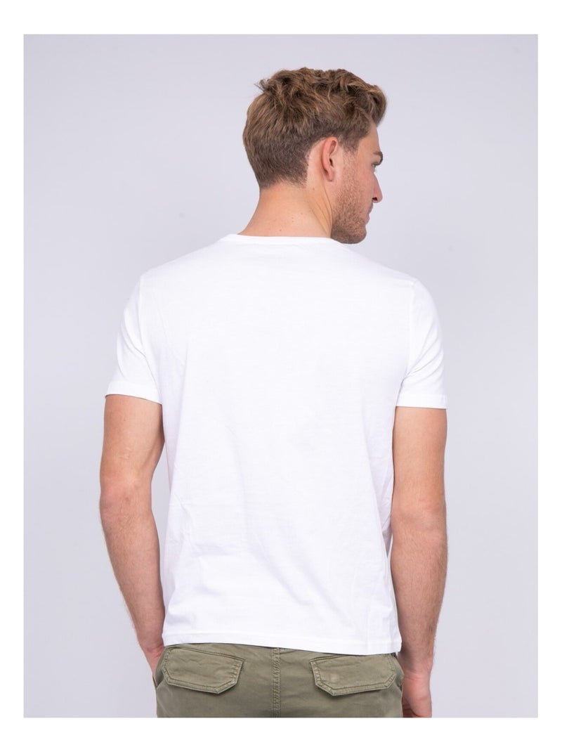 T-shirt col rond pur coton NOHAN Blanc - Kiabi