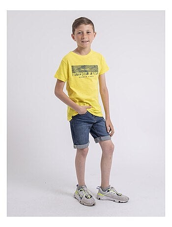 T-shirt col rond pur coton NOTELOX garçon