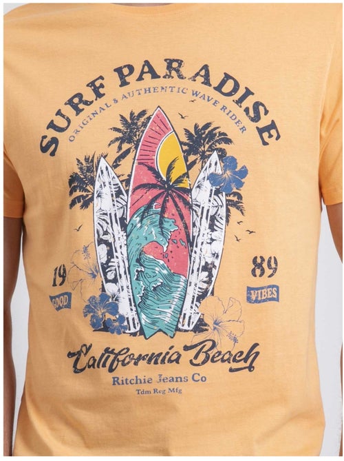 T-shirt col rond pur coton NOUKIWI - Kiabi