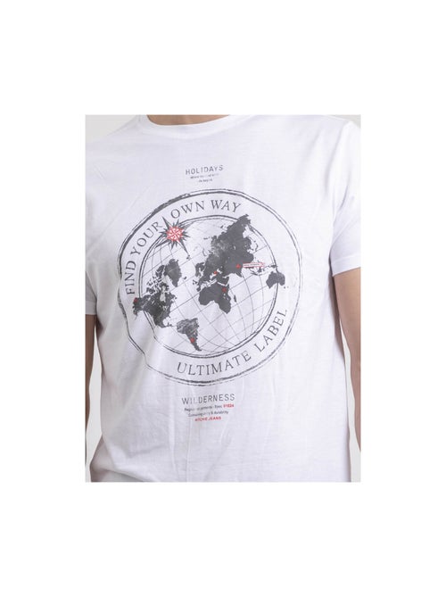 T-shirt col rond pur coton NOULAME - Kiabi