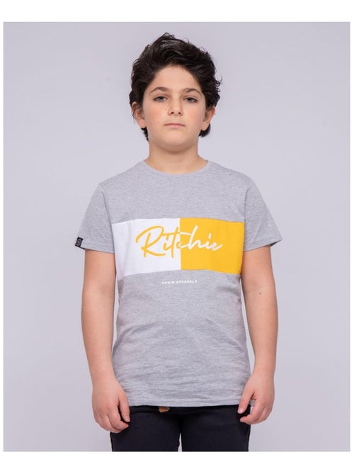 T-shirt col rond pur coton NOWARE garçon - Kiabi