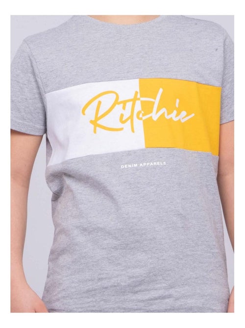 T-shirt col rond pur coton NOWARE garçon - Kiabi