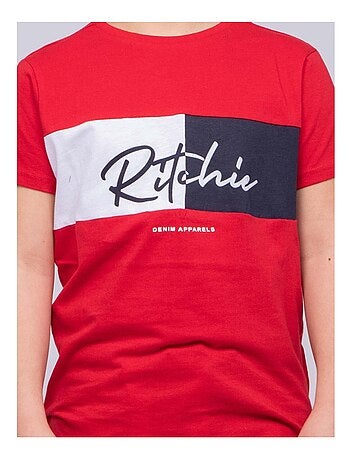 T-shirt col rond pur coton NOWARE garçon