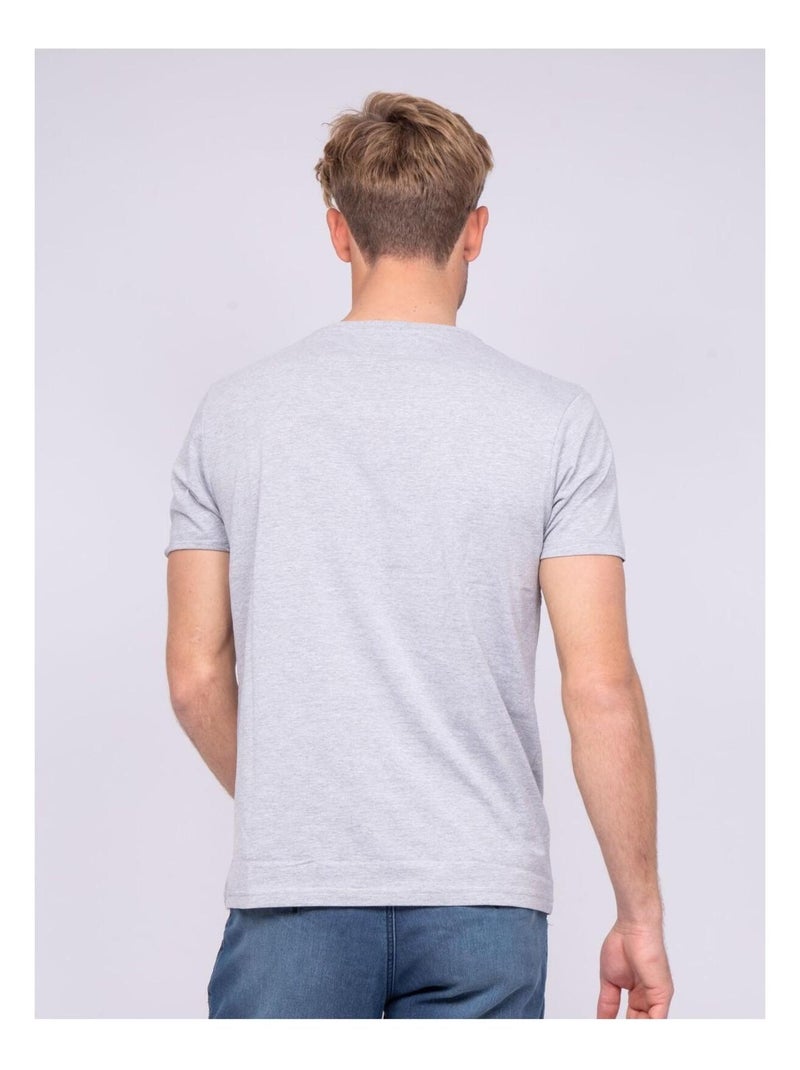 T-shirt col rond pur coton NOWARE Gris - Kiabi