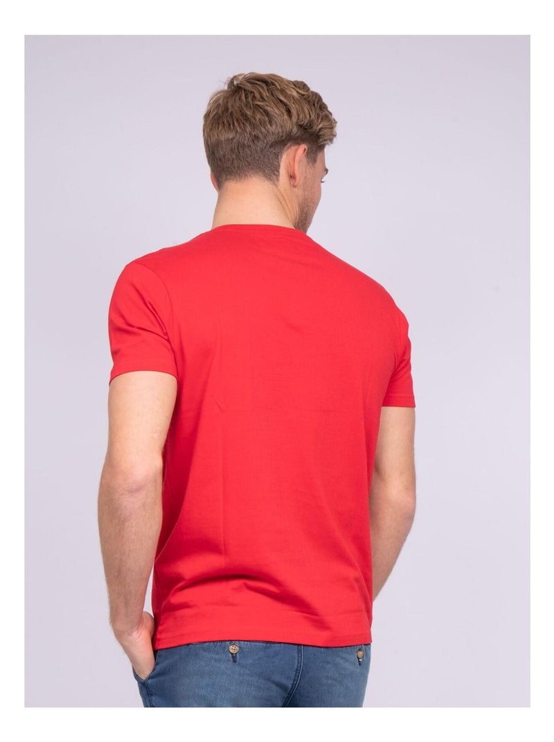 T-shirt col rond pur coton NOWARE Rouge - Kiabi