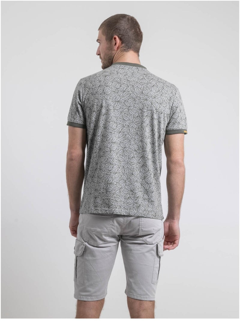 T-shirt col rond pur coton NOYUKI Kaki - Kiabi