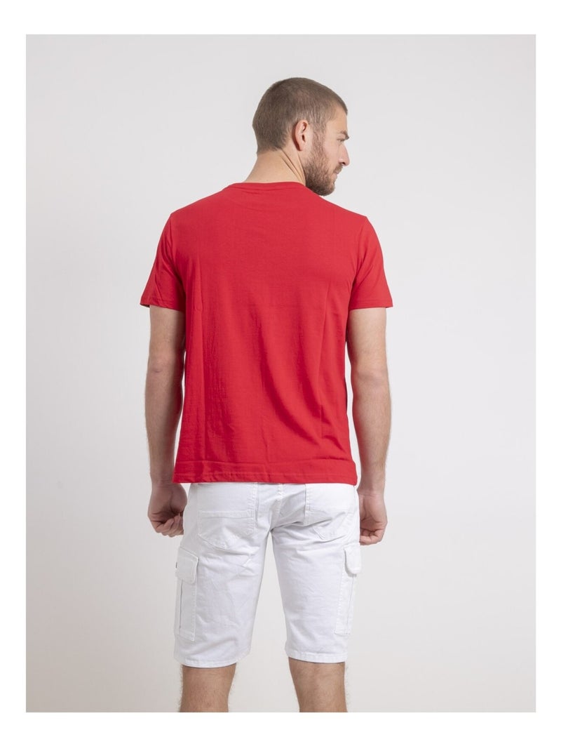 T-shirt col rond pur coton NUBENOIT Rouge - Kiabi