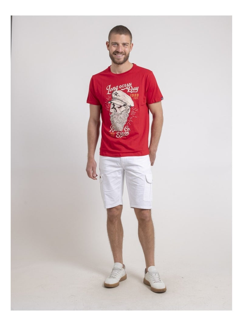 T-shirt col rond pur coton NUBENOIT Rouge - Kiabi