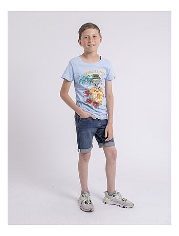 T shirt col rond pur coton NULRIK garçon
