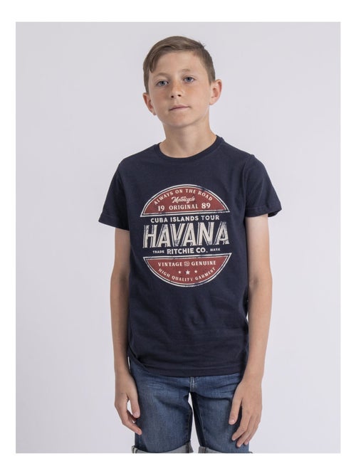 T-shirt col rond pur coton NUMATIS garçon - Kiabi