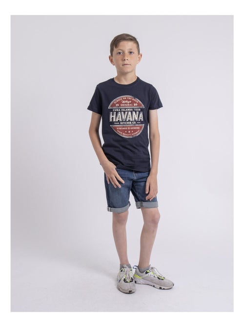 T-shirt col rond pur coton NUMATIS garçon - Kiabi