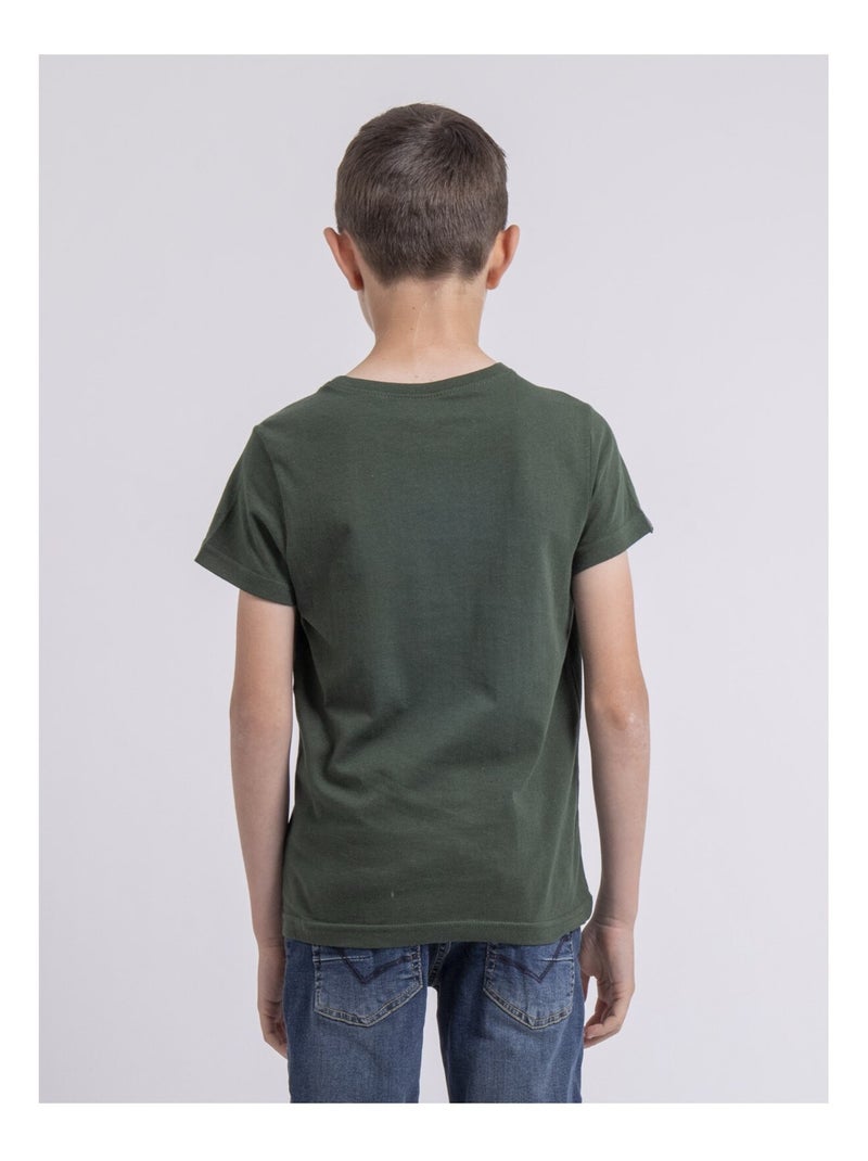 T-shirt col rond pur coton NUMATIS garçon Vert - Kiabi
