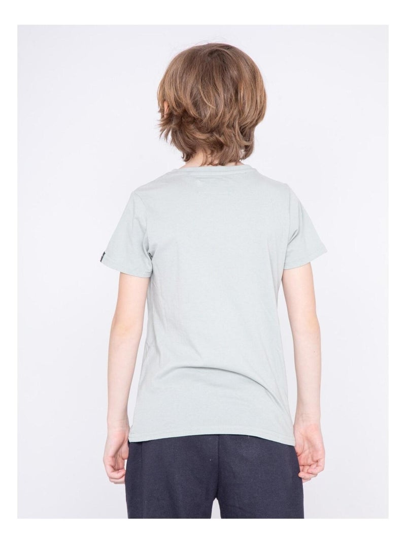 T-shirt col rond pur coton NYMPHEA-J Gris - Kiabi