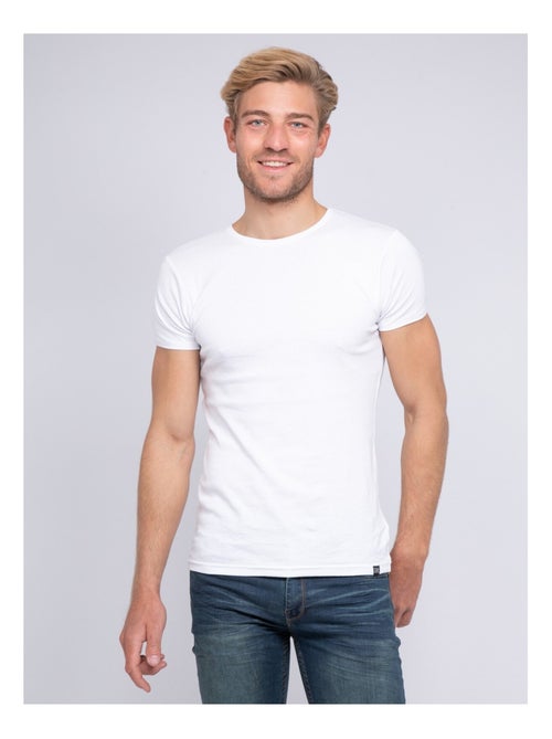 T-shirt col rond pur coton organique WARRY - Kiabi