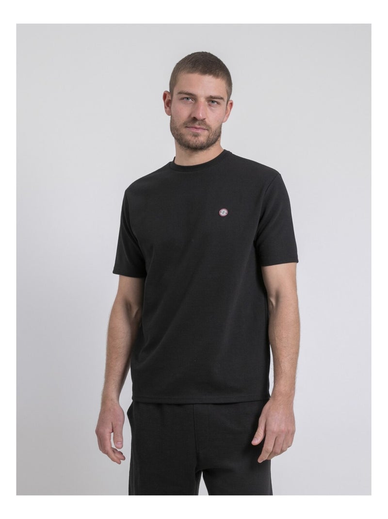 T-shirt col rond pur coton oversize NEWAX Noir - Kiabi