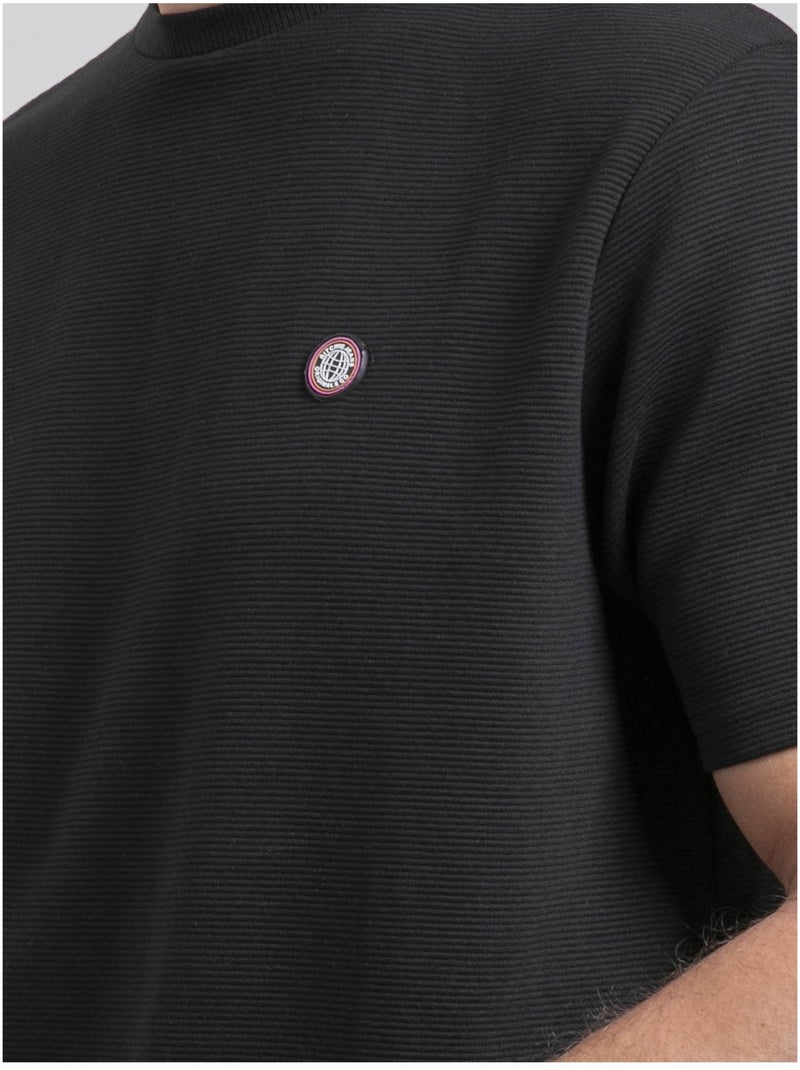 T-shirt col rond pur coton oversize NEWAX Noir - Kiabi