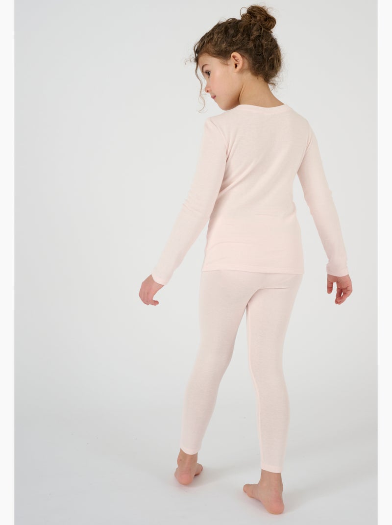 T-shirt col rond Thermolactyl Sensitive thermique - Damart Rose - Kiabi