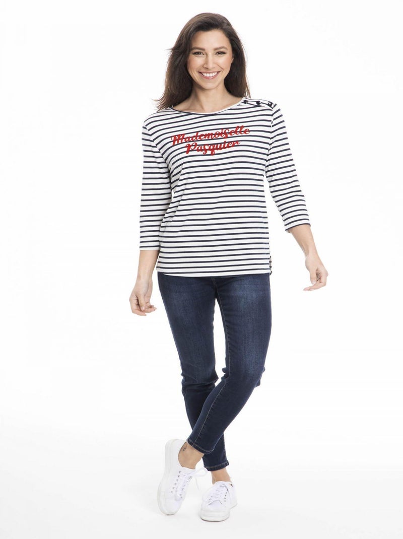T-shirt col rond TRACY - Gérard Pasquier Blanc - Kiabi