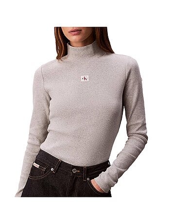 T-Shirt Col Roulé Femme Calvin Klein Jeans Label