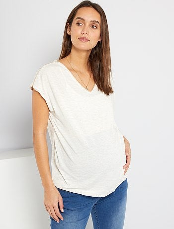 T-shirt col tunisien