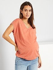 T-shirt manches courtes Vêtements femme | orange | Kiabi