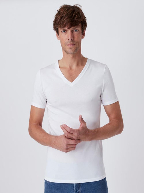 T-shirt col V Climatyl en maille jersey - Damart - Kiabi