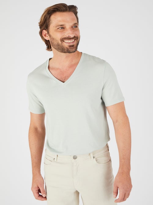 T-shirt col V Climatyl en maille jersey - Damart - Kiabi