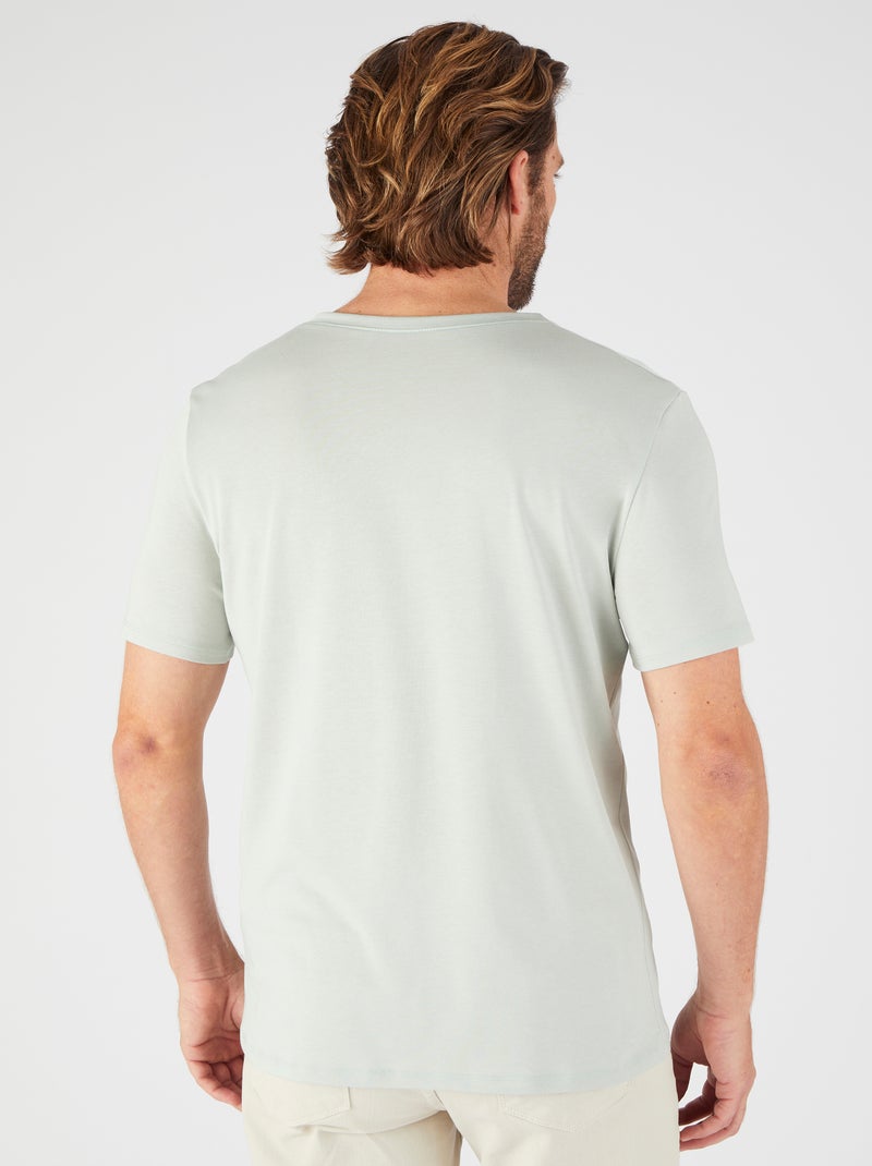 T-shirt col V Climatyl en maille jersey - Damart Gris - Kiabi