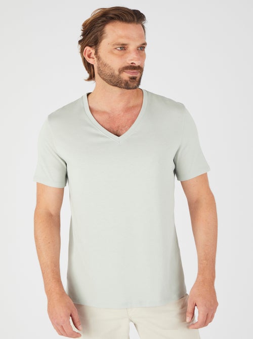 T-shirt col V Climatyl en maille jersey - Damart - Kiabi