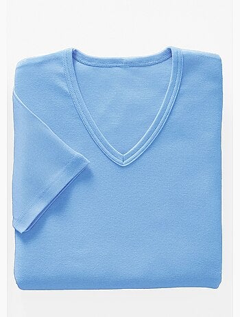 T-shirt col V coton - lot de 3
