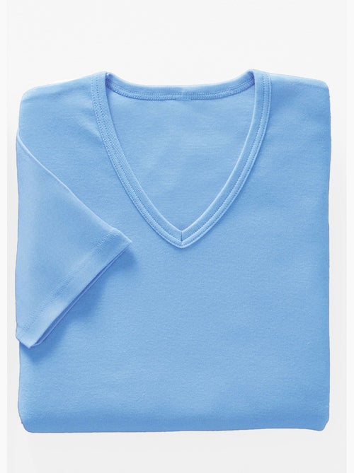 T-shirt col V coton - lot de 3 - Kiabi